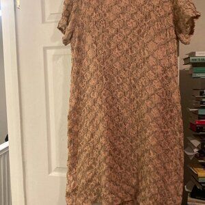 Vintage Pink Lace Plus Size Dress